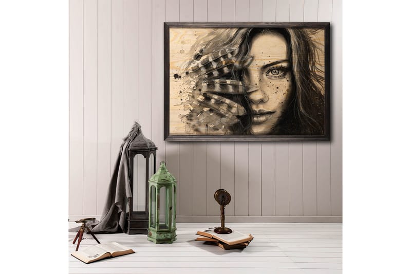 Dekorativ InnRammemet maling 35x50 cm - Flerfarget - Interiør - Maleri & posters - Lerretsbilder