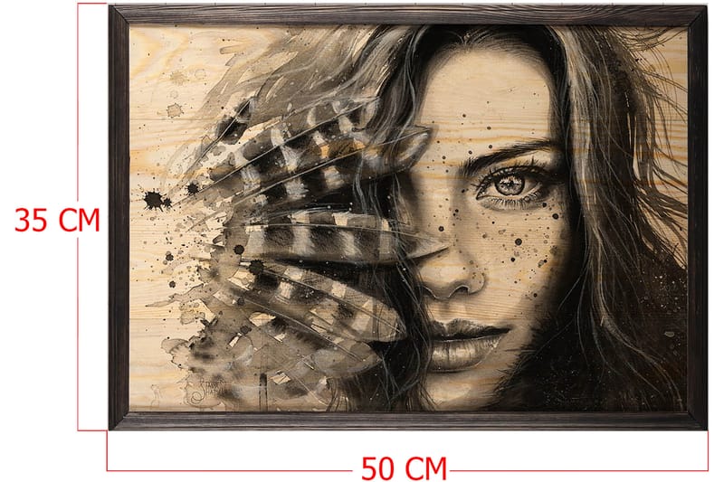 Dekorativ InnRammemet maling 35x50 cm - Flerfarget - Interiør - Maleri & posters - Lerretsbilder