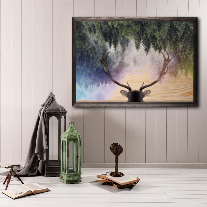 Dekorativ InnRammemet maling 35x50 cm - Flerfarget - Interiør - Maleri & posters - Lerretsbilder