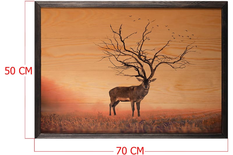 Dekorativ InnRammemet maling 50x70 cm - Flerfarget - Interiør - Maleri & posters - Lerretsbilder