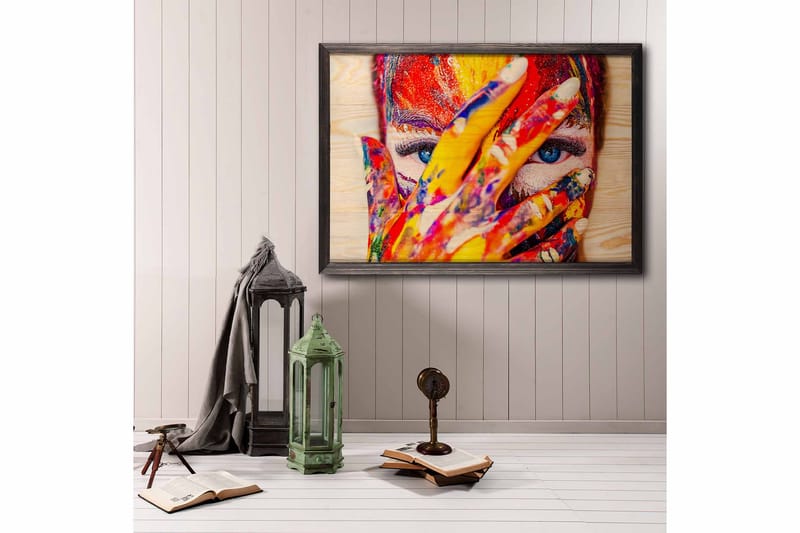Dekorativ InnRammemet maling 50x70 cm - Flerfarget - Interiør - Maleri & posters - Lerretsbilder