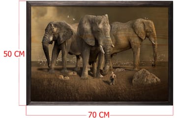 Dekorativ InnRammemet maling 50x70 cm - Flerfarget - Interiør - Maleri & posters - Lerretsbilder