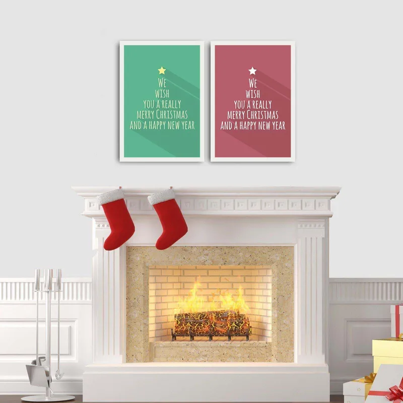 Dekorativ InnRammemet MDF-maling 2-Deler 35x50 cm - Flerfarget - Interiør - Maleri & posters - Lerretsbilder