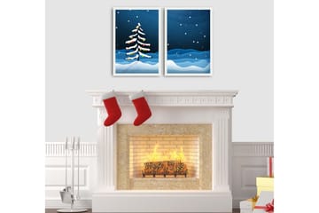 Dekorativ InnRammemet MDF-maling 2-Deler 35x50 cm - Flerfarget - Interiør - Maleri & posters - Lerretsbilder