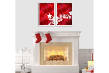 Dekorativ InnRammemet MDF-maling 2-Deler 35x50 cm - Flerfarget - Interiør - Maleri & posters - Lerretsbilder