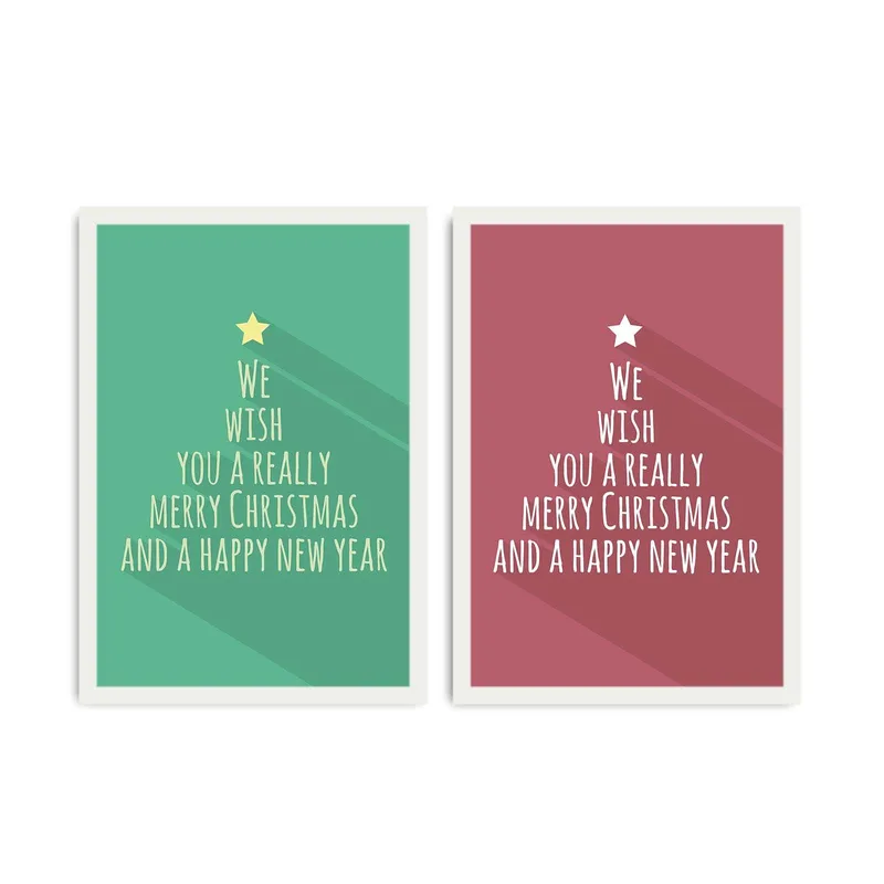 Dekorativ InnRammemet MDF-maling 2-Deler 35x50 cm, Flerfarget