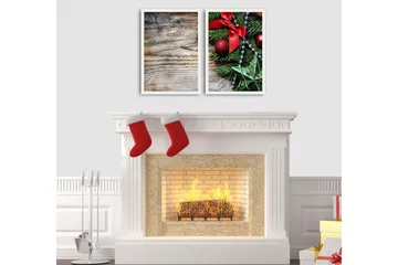 Dekorativ InnRammemet MDF-maling 2-Deler 35x50 cm - Flerfarget - Interiør - Maleri & posters - Lerretsbilder