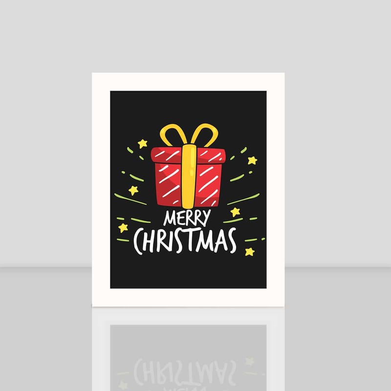 Dekorativ InnRammemet MDF-maling 24x29 cm, Flerfarget