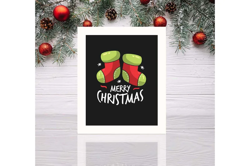 Dekorativ InnRammemet MDF-maling 24x29 cm, Flerfarget