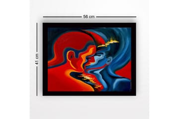 Dekorativ InnRammemet MDF-maling - Flerfarget - Interiør - Maleri & posters - Lerretsbilder