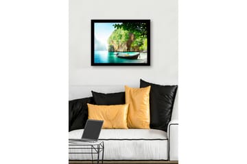 Dekorativ InnRammemet MDF-maling - Flerfarget - Interiør - Maleri & posters - Lerretsbilder