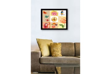 Dekorativ InnRammemet MDF-maling - Flerfarget - Interiør - Maleri & posters - Lerretsbilder