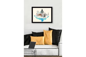 Dekorativ InnRammemet MDF-maling - Flerfarget - Interiør - Maleri & posters - Lerretsbilder