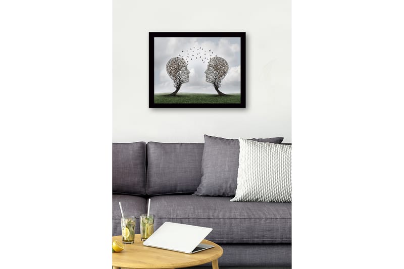 Dekorativ InnRammemet MDF-maling - Flerfarget - Interiør - Maleri & posters - Lerretsbilder