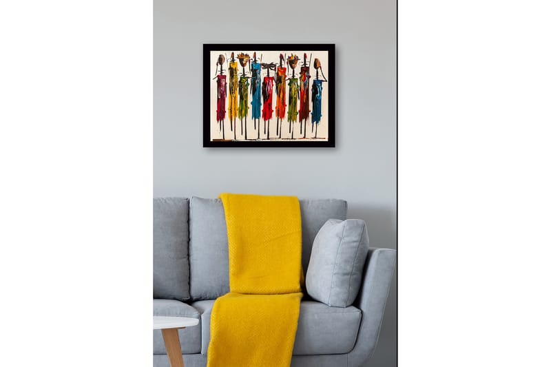 Dekorativ InnRammemet MDF-maling - Flerfarget - Interiør - Maleri & posters - Lerretsbilder