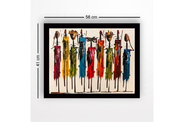 Dekorativ InnRammemet MDF-maling - Flerfarget - Interiør - Maleri & posters - Lerretsbilder