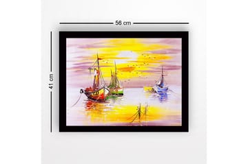 Dekorativ InnRammemet MDF-maling - Flerfarget - Interiør - Maleri & posters - Lerretsbilder