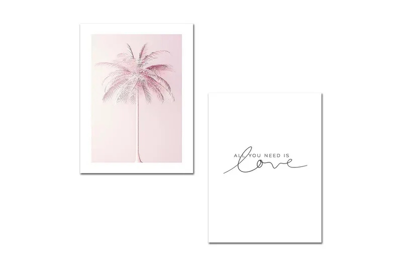 Dekorativ MDF-bilde 2 Deler, Flerfarget