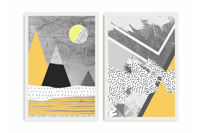 Dekorativ MDF-bilde 2 Deler - Flerfarget - Interiør - Maleri & posters - Lerretsbilder