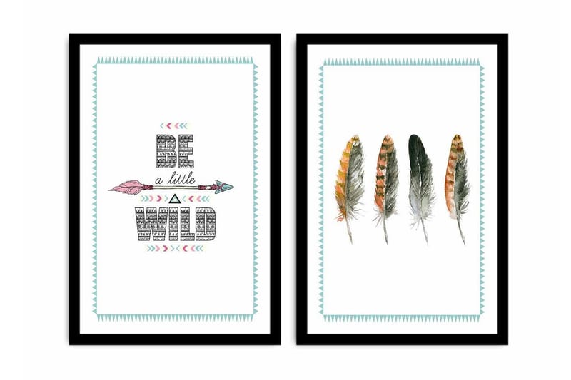 Dekorativ MDF-bilde 2 Deler - Flerfarget - Interiør - Maleri & posters - Lerretsbilder