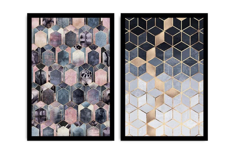 Dekorativ MDF-bilde 2 Deler, Flerfarget