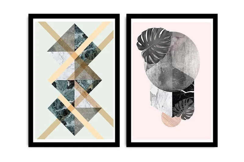 Dekorativ MDF-bilde 2 Deler - Flerfarget - Interiør - Maleri & posters - Lerretsbilder