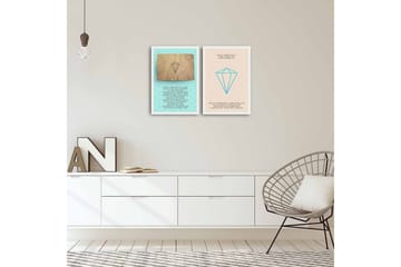 Dekorativ MDF-bilde 2 Deler - Flerfarget - Interiør - Maleri & posters - Lerretsbilder