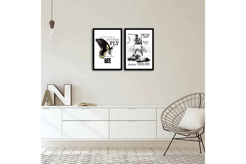 Dekorativ MDF-bilde 2 Deler - Flerfarget - Interiør - Maleri & posters - Lerretsbilder