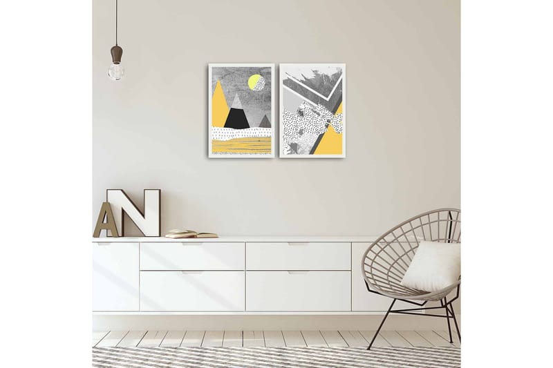 Dekorativ MDF-bilde 2 Deler - Flerfarget - Interiør - Maleri & posters - Lerretsbilder