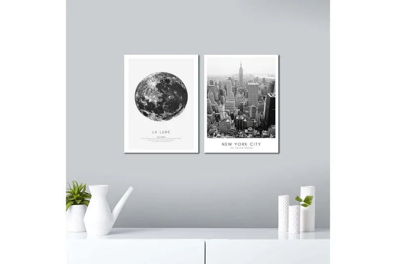 Dekorativ MDF-bilde 2 Deler - Flerfarget - Interiør - Maleri & posters - Lerretsbilder