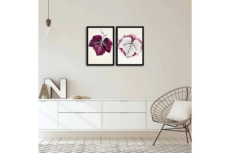 Dekorativ MDF-bilde 2 Deler - Flerfarget - Interiør - Maleri & posters - Lerretsbilder