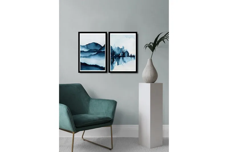 Dekorativ MDF-bilde 2 Deler - Flerfarget - Interiør - Maleri & posters - Lerretsbilder