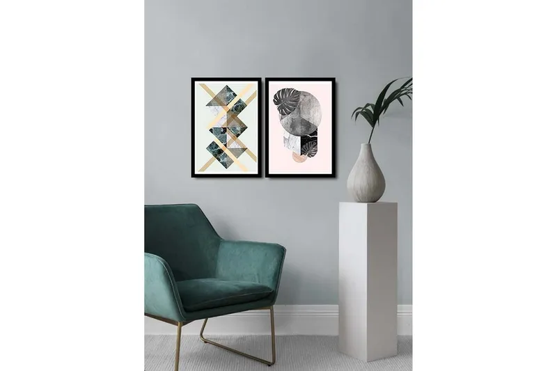 Dekorativ MDF-bilde 2 Deler - Flerfarget - Interiør - Maleri & posters - Lerretsbilder