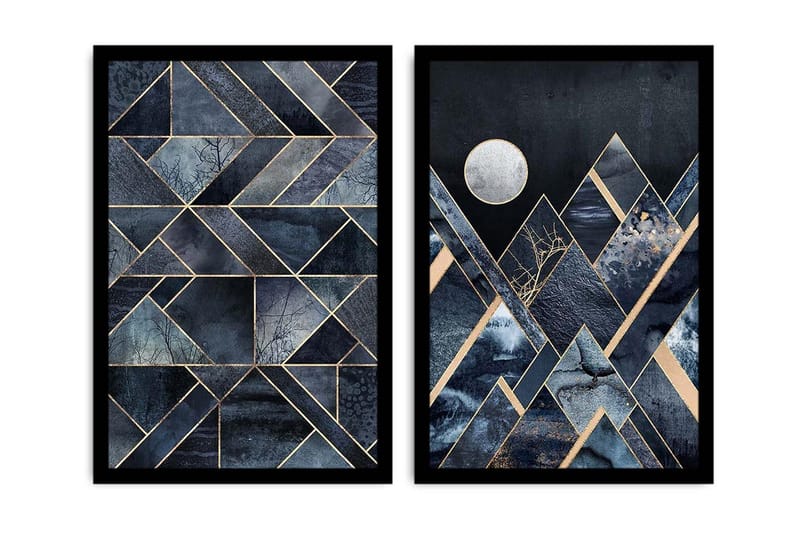 Dekorativ MDF-bilde 2 Deler - Flerfarget - Interiør - Maleri & posters - Lerretsbilder