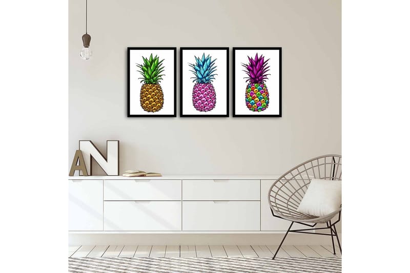 Dekorativ MDF-bilde 3 Deler - Flerfarget - Interiør - Maleri & posters - Lerretsbilder