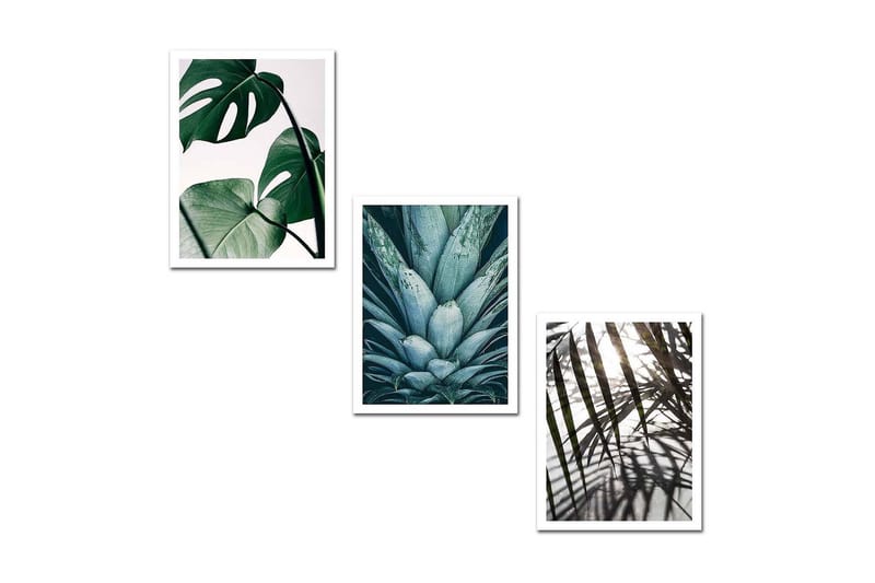 Dekorativ MDF-bilde 3 Deler - Flerfarget - Interiør - Maleri & posters - Lerretsbilder