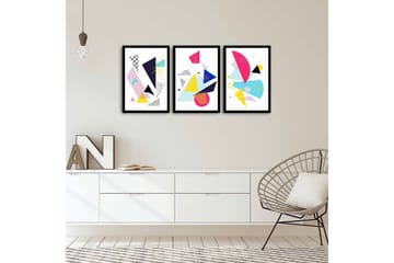Dekorativ MDF-bilde 3 Deler - Flerfarget - Interiør - Maleri & posters - Lerretsbilder