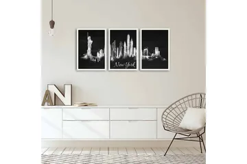 Dekorativ MDF-bilde 3 Deler - Flerfarget - Interiør - Maleri & posters - Lerretsbilder