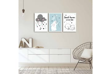 Dekorativ MDF-bilde 3 Deler - Flerfarget - Interiør - Maleri & posters - Lerretsbilder