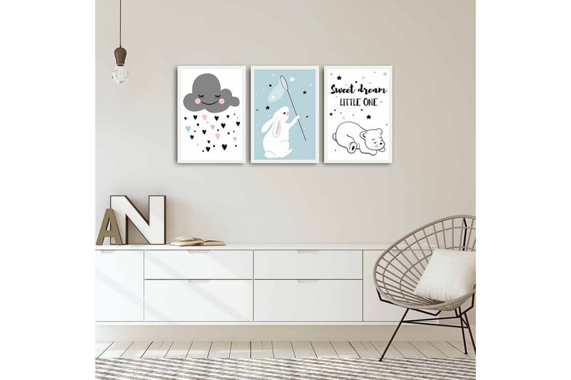 Dekorativ MDF-bilde 3 Deler - Flerfarget - Interiør - Maleri & posters - Lerretsbilder