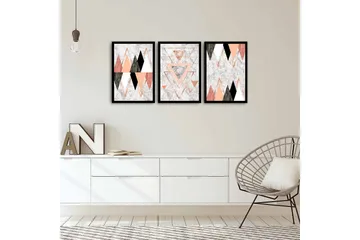 Dekorativ MDF-bilde 3 Deler - Flerfarget - Interiør - Maleri & posters - Lerretsbilder