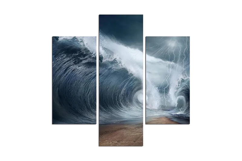 Dekorativ MDF-bilde 3 Deler - Flerfarget - Interiør - Maleri & posters - Lerretsbilder