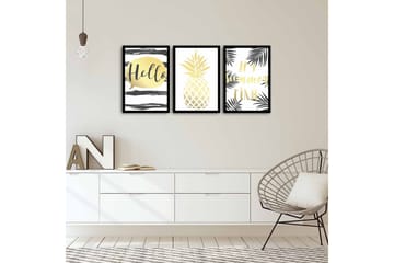 Dekorativ MDF-bilde 3 Deler - Flerfarget - Interiør - Maleri & posters - Lerretsbilder