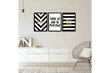 Dekorativ MDF-bilde 3 Deler - Flerfarget - Interiør - Maleri & posters - Lerretsbilder