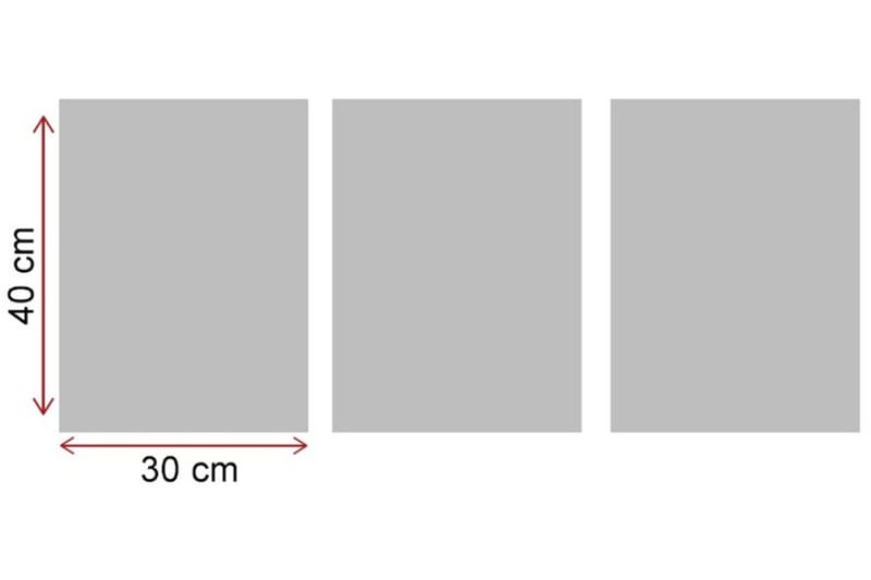 Dekorativ MDF-bilde 3 Deler - Flerfarget - Interiør - Maleri & posters - Lerretsbilder