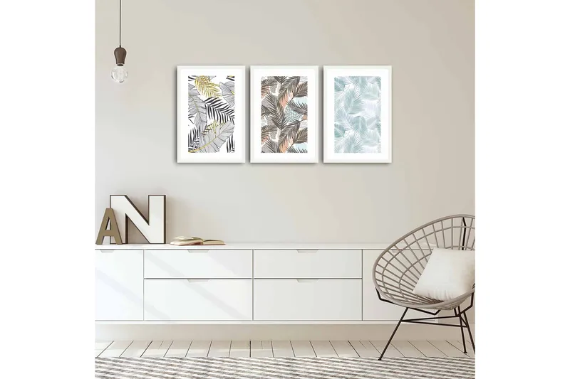 Dekorativ MDF-bilde 3 Deler - Flerfarget - Interiør - Maleri & posters - Lerretsbilder