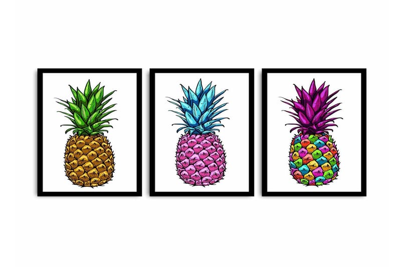 Dekorativ MDF-bilde 3 Deler - Flerfarget - Interiør - Maleri & posters - Lerretsbilder