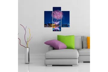 Dekorativ MDF-bilde 3 Deler - Flerfarget - Interiør - Maleri & posters - Lerretsbilder