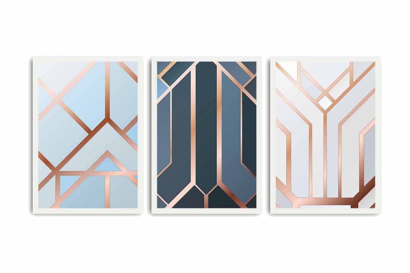 Dekorativ MDF-bilde 3 Deler - Flerfarget - Interiør - Maleri & posters - Lerretsbilder