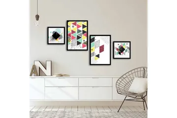 Dekorativ MDF-bilde 4 Deler - Flerfarget - Interiør - Maleri & posters - Lerretsbilder
